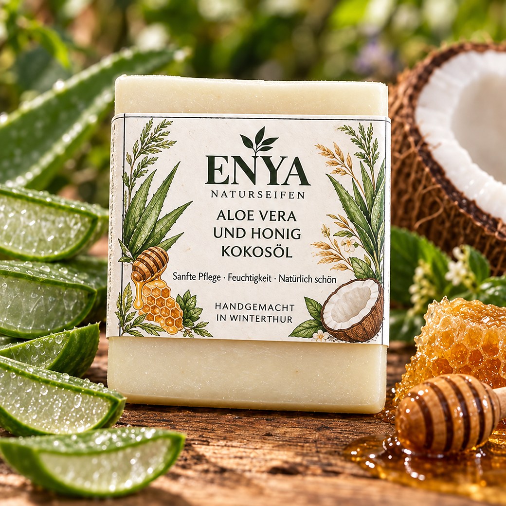 Aloe Vera und Honig + Kokosöl